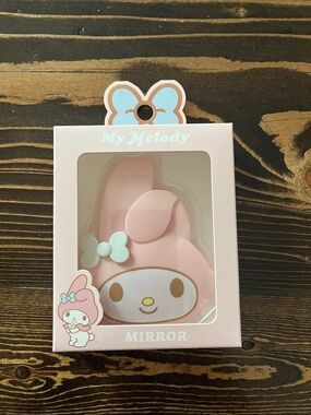 Hello Kitty My Melody Pink and White Compact Mirror